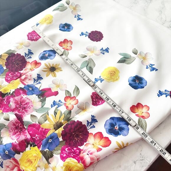 Boston Proper Garden Of Eve Print Square-Neck Scuba Sheath Dress Women’s Size 14 - Picture 16 of 16